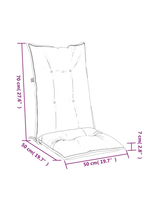 vidaXL Perna Scaunului De Grădină Cu Spătar Gri Deschis 2 Bucăți 50x120cm