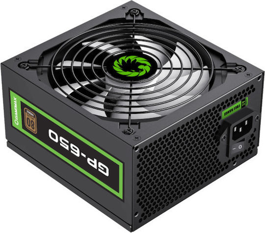GameMax GP-650 650W Μαύρο Τροφοδοτικό Υπολογιστή Full Wired 80 Plus Bronze