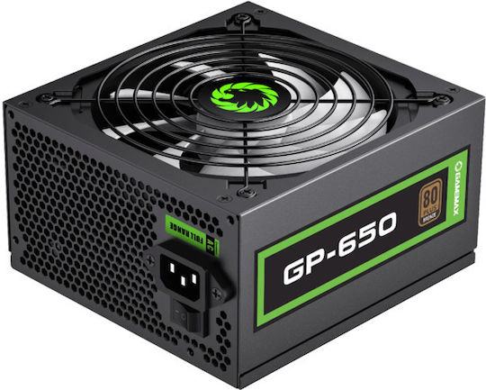 GameMax GP-650 650W Μαύρο Τροφοδοτικό Υπολογιστή Full Wired 80 Plus Bronze