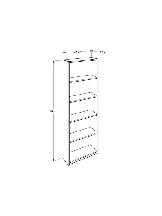Βιβλιοθήκη Max Λευκό 58x23x170εκ.