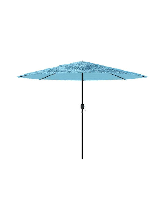 Circular Garden Parasol Metal Blue F2.48xY2.48m