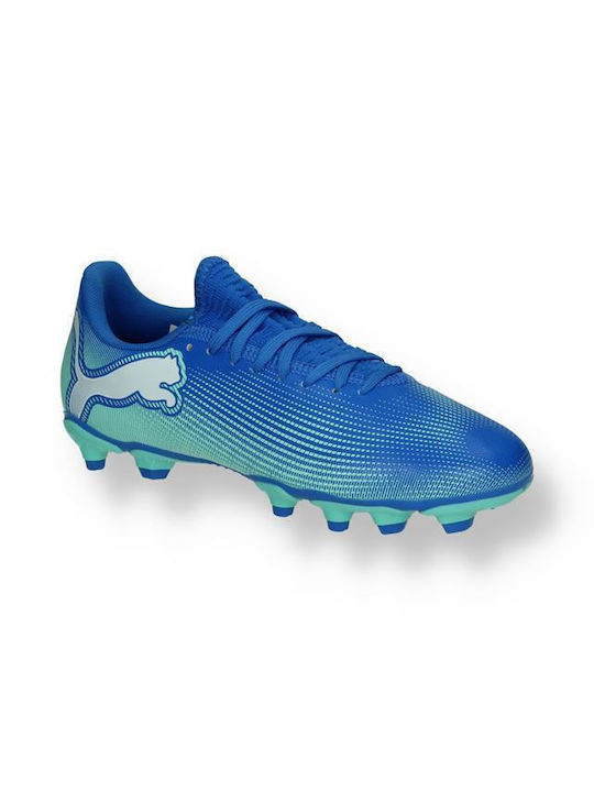 Puma Future 7 Play FG/AG Χαμηλά Ποδοσφαιρικά Παπούτσια με Τάπες Μπλε