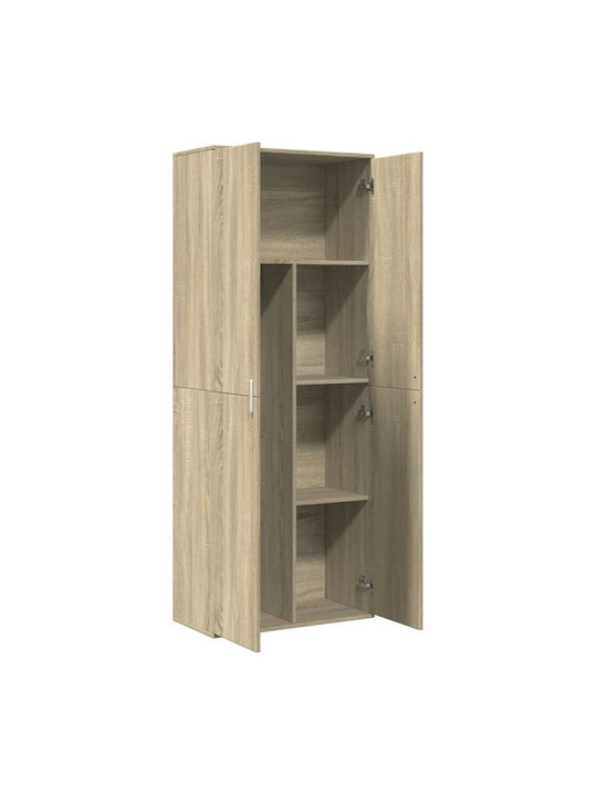 Office Storage Chipboard Closet Coffee L70xW35xH180cm