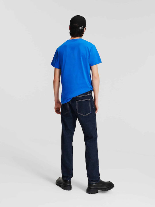Ανδρικό Παντελόνι Τζιν με Slim Tapered Εφαρμογή Μπλε