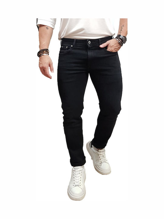 Stanley Ανδρικό Παντελόνι Τζιν με Regular Tapered Εφαρμογή Black