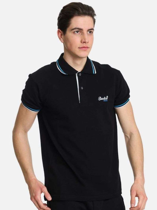 Paco & Co Bluza Bărbătească cu Mânecă Scurtă Polo Black