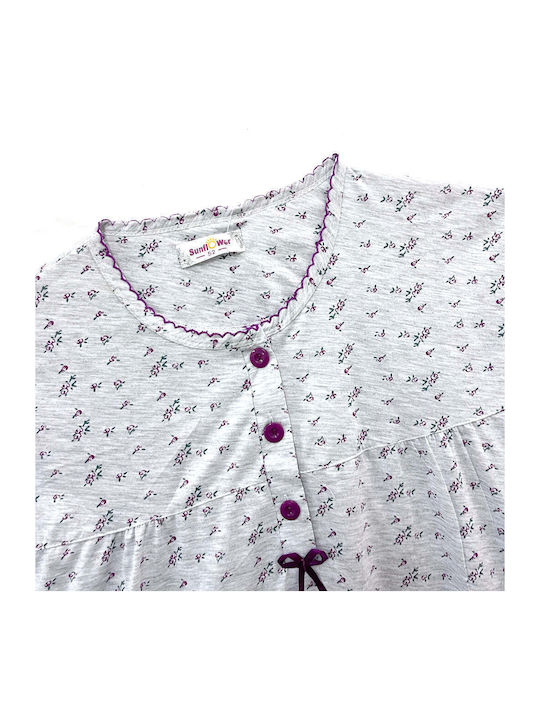 Women's Summer Cotton Pyjama Set Large Sizes Short Sleeve Bermuda Gp-13298