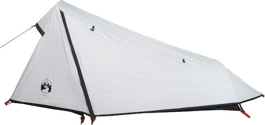 vidaXL Campingzelt Tunnel Klettern Weiß für 1 Person Wasserdicht