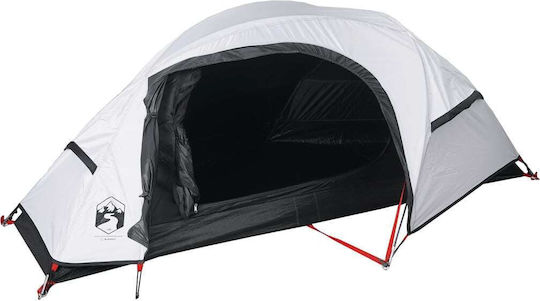 vidaXL Camping Tent Igloo Mountaineering White with Double Cloth for 1 Person Waterproof 230x140x83cm