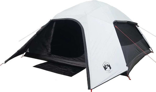 vidaXL Σκηνή Camping Igloo Λευκή για 6 Άτομα 335x396x178εκ.