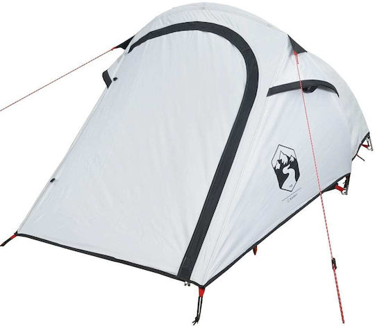 vidaXL Campingzelt Tunnel Weiß für 3 Personen 230x110x125cm
