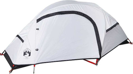 vidaXL Camping Tent Igloo Mountaineering White with Double Cloth for 1 Person Waterproof 230x140x83cm