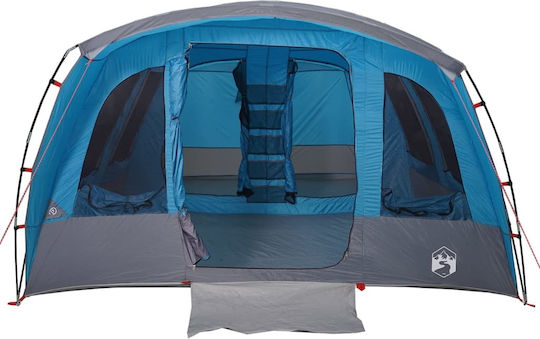 vidaXL Camping Tent Tunnel Blue For 8 People