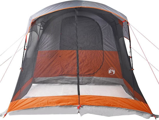 vidaXL Camping Tent Tunnel Orange For 8 People