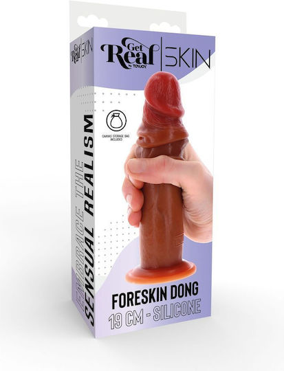 ToyJoy Silicone Glass Dildo With Suction Cup Brown 19cm
