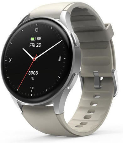 HAMA 8900 Aluminium 45mm Αδιάβροχο Smartwatch με Παλμογράφο (Μπεζ)
