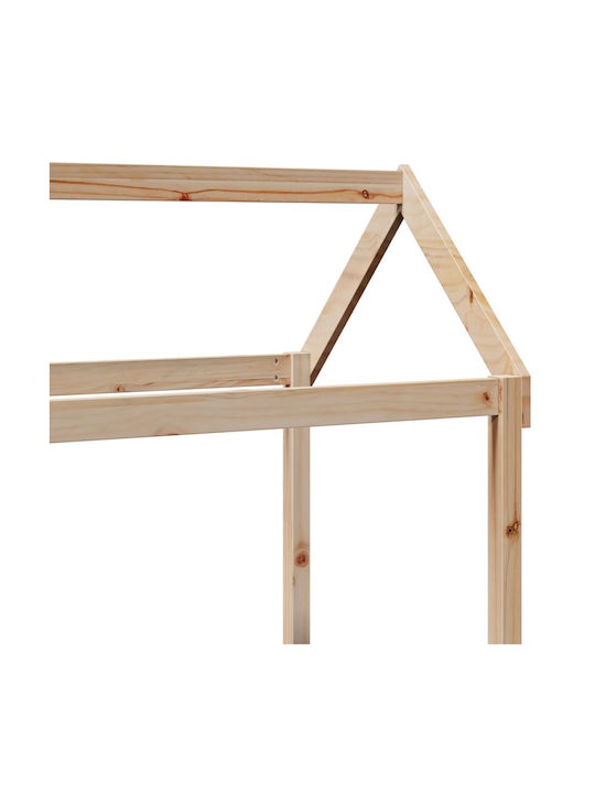 Kinderbett Einzeln Beige für Matratze 80x200cm