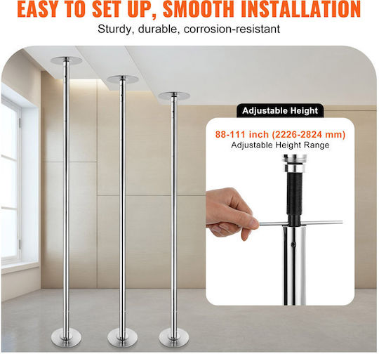 Vevor Pole Dancing Pole Silver