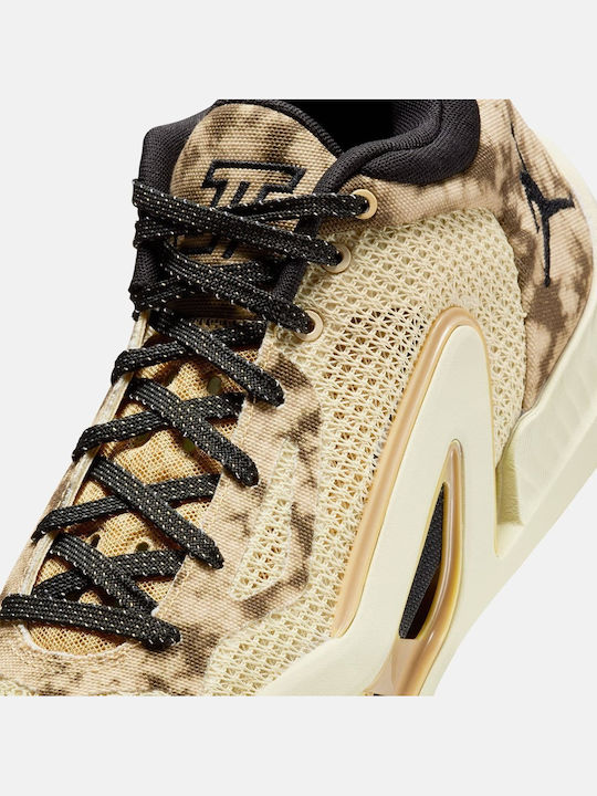 Tatum 1 High Basketball Shoes Fossil / Sesame / Electric Green / Black