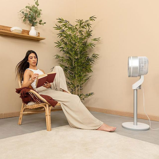 Cecotec Energysilence 1000 Cyclone Smart Ανεμιστήρας Ορθοστάτης 60W Διαμέτρου 22cm με Τηλεχειριστήριο Λευκός