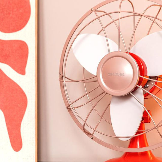 Cecotec Energysilence 1090 Retrodesk Tischgerät Ventilator 40W Lüfterdurchmesser 30cm Rote