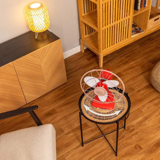Cecotec Energysilence 1090 Retrodesk Tischgerät Ventilator 40W Lüfterdurchmesser 30cm Rote