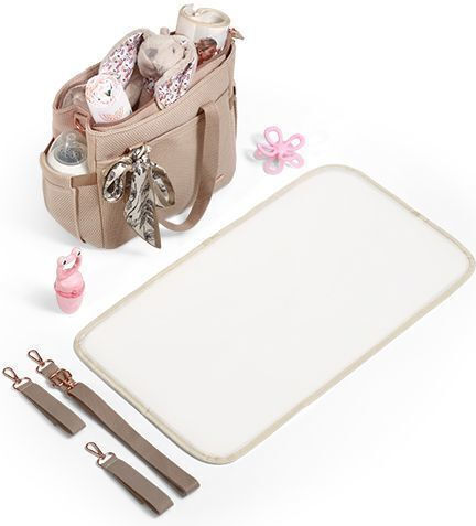 Babyono Diaper Bag Shoulder Bag / Handbag Carmen Beige 30x16x26cm