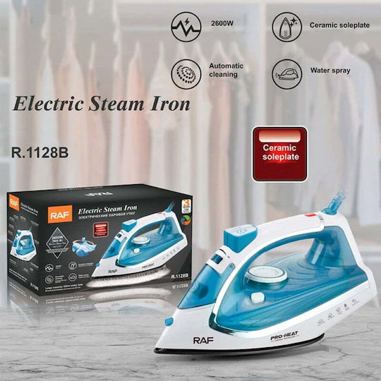 Raf R.1128b Steam Iron 2200W with Ceramic Plate
