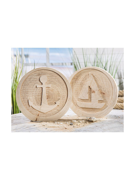 ArteLibre Decorative Space made of Wooden 26x3x25cm 1pcs