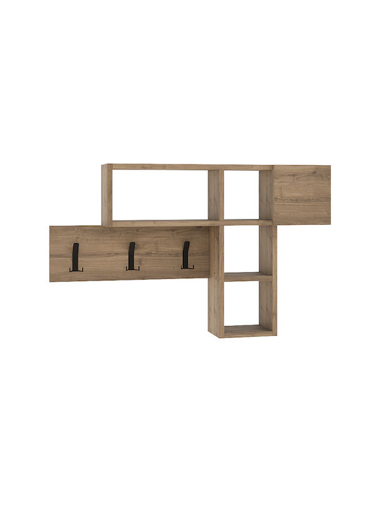 Megapap Κρεμάστρα Τοίχου Game Ξύλινη 6 Θέσεων Μπεζ 99.5x15cm