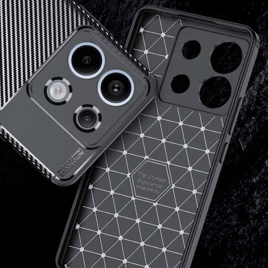 Techsuit Carbon Back Cover Σιλικόνης Μαύρο (Redmi Note 13 Pro 5G / Poco X6)