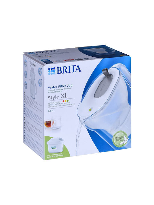 Brita Style Xl Maxtra Plastic Jug Grey with Filter 100ml