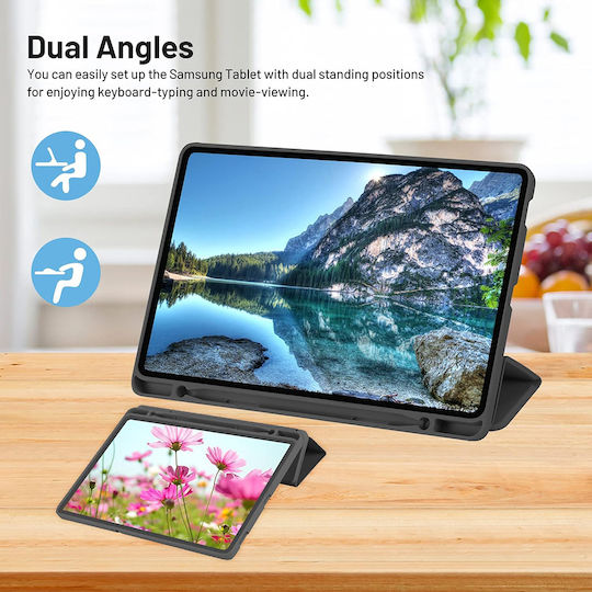 Techsuit Flip Cover Μαύρη (Samsung Galaxy Tab A7 Lite)