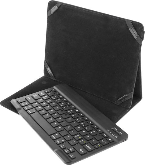 Deltaco Flip Cover με Πληκτρολόγιο στα Αγγλικά US Μαύρη (Tablet 10)