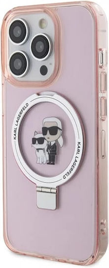 Karl Lagerfeld Karl&Choupettte Umschlag Rückseite Kunststoff Rosa (iPhone 15 Pro Max)