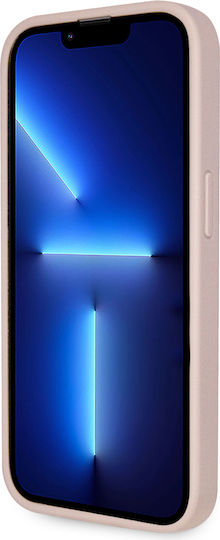 Guess Metal Logo Back Cover Metallic with Strap Pink (Apple iPhone 14 Pro)