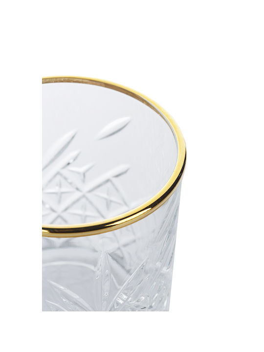Espiel Set of Glasses Whiskey made of Glass in Gold Color 4pcs