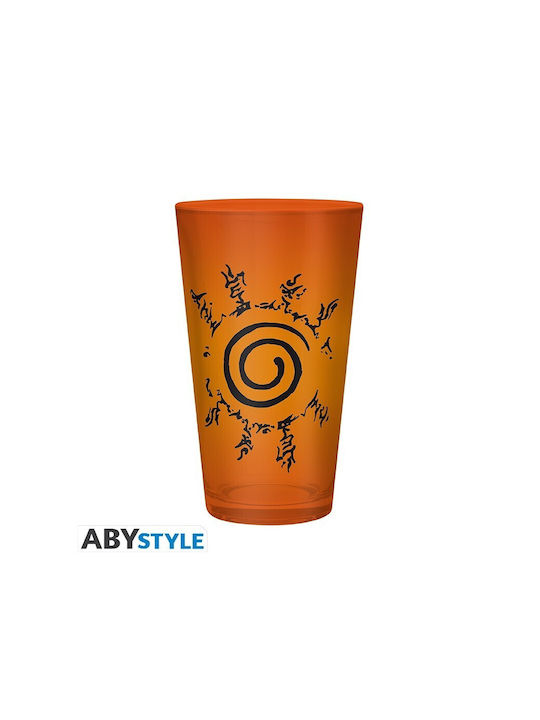 Abysse Naruto Shippuden Konoha Glass Water made of Glass in Yellow Color