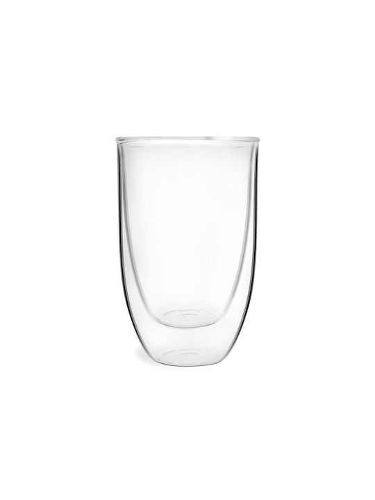 Vialli Design Glas Cocktail/Trinken / Kaffee/Freddo aus Glas in Braun Farbe 350ml