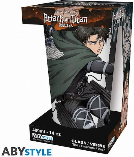 Abysse Attack On Titan Glass Water made of Glass 400ml