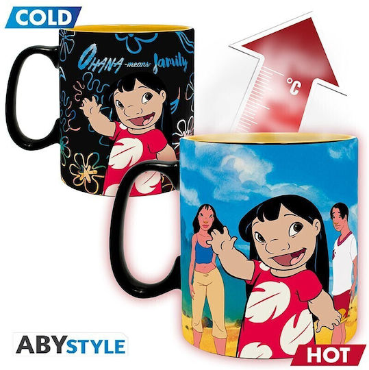 Abysse Lilo & Stitch Heat Change Κούπα Κεραμική Πολύχρωμη 460ml