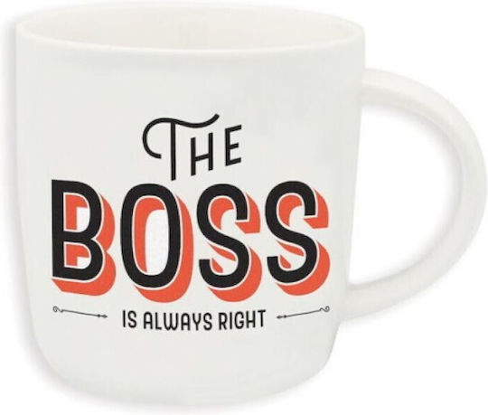 Legami Milano Cup-Puccino the Boss Becher aus Porzellan Weiß 350ml