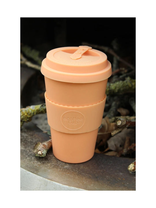 Ecoffee Cup Κούπα Μπαμπού Πορτοκαλί 400ml