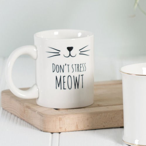 Sass & Belle Don't Stress Meowt Becher Keramik Weiß Sass & Belle Don't Stress Meowt Becher Keramik Weiß