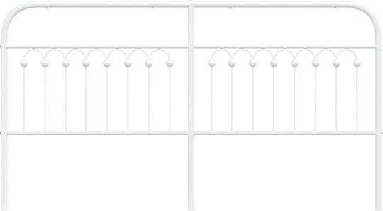 vidaXL Metallic White Bed Headboard 180x100cm