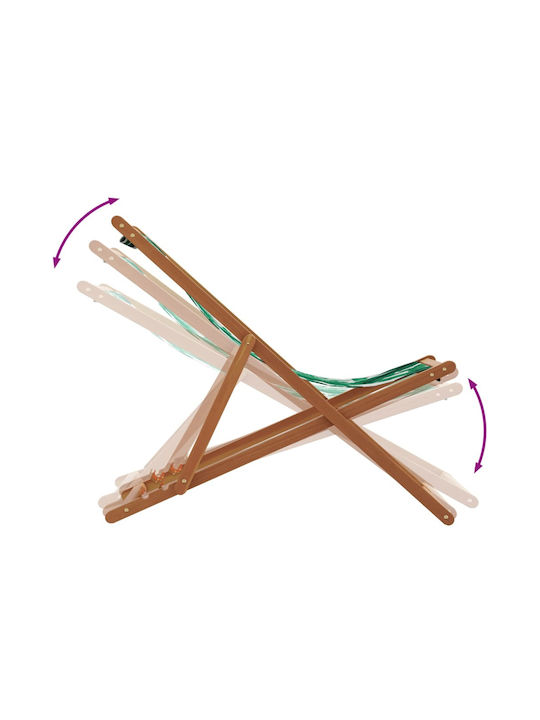 Deckchairs Wooden Green 62x112x87cm