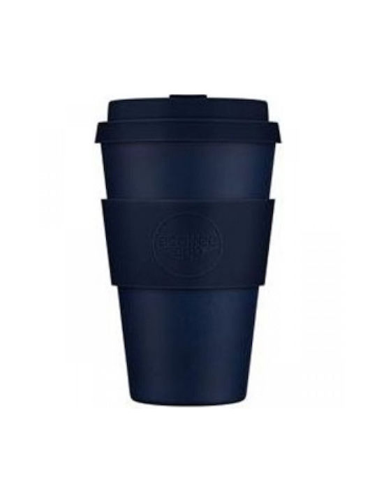 Ecoffee Cup Dark Energy Cană Plastic cu Capac Albastru 400ml 1buc