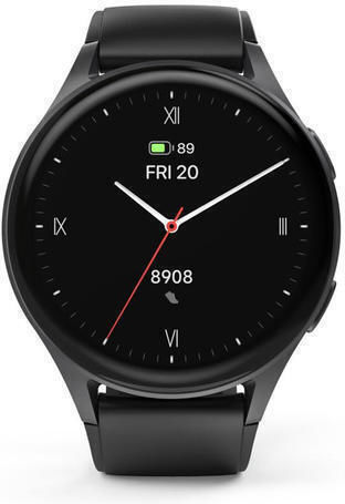 HAMA 8900 Aluminium 45mm Waterproof Smartwatch with Heart Rate Monitor (Black)