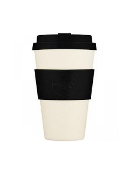 Ecoffee Cup Κούπα Πλαστική με Καπάκι Μαύρη 400ml