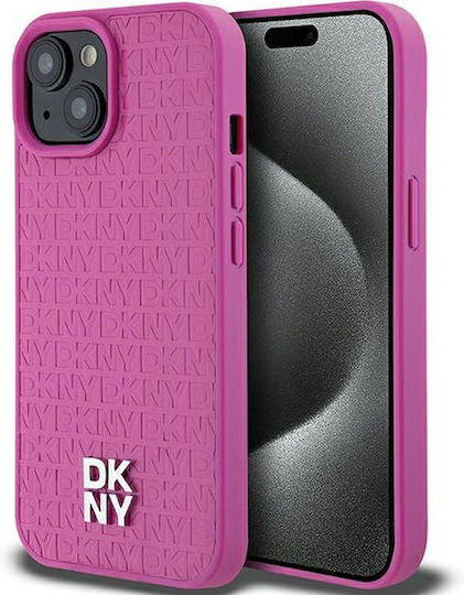 DKNY Back Cover Plastic / Leather / Synthetic Leather Pink (iPhone 15)